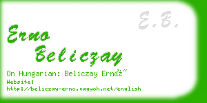 erno beliczay business card
